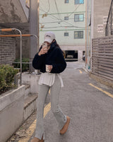 Wool crop jumper