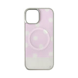 [MADE] [+MagSafe] ベリードットスマホケース ピンク (グラスシルバーバンパー)