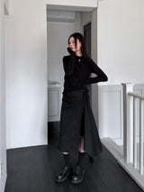 カッティングドレープスカート
