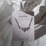 [VIVIZ Eunha Necklace] ヘブンリークリスタルネックレス-シルバー(Regular Length Version)