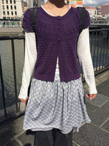 Soel Check Chiffon Midi Skirt