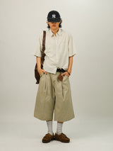 SE Cation Deep Pin-tuck Bermuda Pants