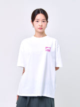 ラビットTシャツ_ホワイト/ピンク