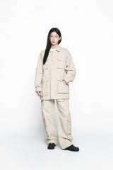 25SS OVRERSIZE FOUR POCKET WORK JACKET BEIGE