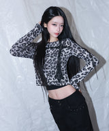 rough gothic cross patch cd - leopard