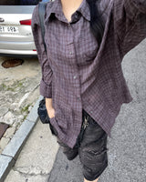 ビンテージワインチェックシャツ
