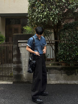 Ron western denim short-sleeved shirt