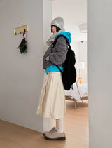 CORDUROY BUCKLE WRAP SKIRT