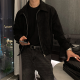  Jaylen Incision Suede Collar Jacket