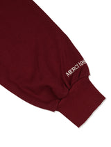 Oversized Fit Checkered Applique Hooded Burgundy (FCF3TS643M)