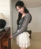[ built-in bra pads ] ash vibe lace slim sleeveless top