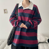 トラ ストライプド ラッキー ロングスリーブ Tシャツ (6 colors) H&L