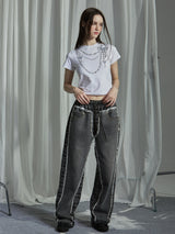 CHECK PATCH DENIM