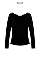 デュオUネックロングスリーブTシャツ