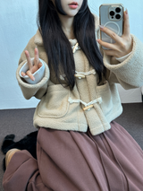 シープファーセミクロッピードトッポッキコート🤎🤍🧸4カラー