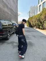 Esther Lettering Denim Pants 3C