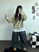 TERRY SHEEP🐑☁🤎HOODIE CARDIGAN JACKET 🤎💛🖤3COLOR