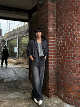 Darkgrey wide pants