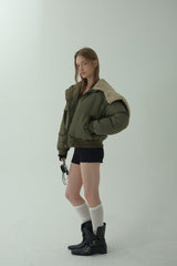 HOODED FLIGHT JUMPER_KHAKI