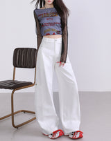 Retro High Waist Wide-Leg Pants – Old Money Style Relaxed Trousers