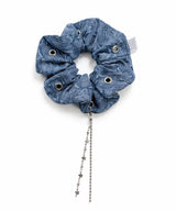 DENIM EYELET SCRUNCHIE