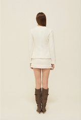 Carrie tweed jacket - ivory 