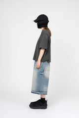 ベロデッキピグメントクロップショートスリーブTシャツ