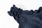 Frillet Denim Ruffle Blouse 231661012