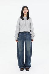 CLASSIC CURVED FIT DENIM_BLUE code 26006