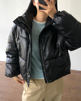 Mute Leather Short Padding Down Jumper 3C