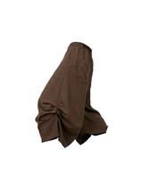 RELABEL (Dream Bud) Tencel Acetate Balloon-Pleated Deconstructed Cropped Casual Trousers