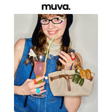 muva.キャンバス ダンプリング シェイプ バッグ 2WAY ミニハンドバッグ