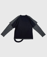 BICOLOR LAYERED LONG TEE