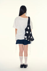 Ribbon unbalanced t-shirt