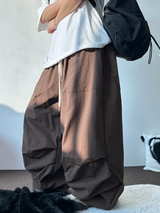ヒップナイロンパラシュートオーバーロングパンツ 🤎💛💚🩶5カラー