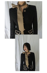 SEAL DOT EMBROIDERY NECKTIE (2COLORS!)