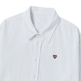 NOMANTIC LOGO STITCH DETAIL SHIRT WHITE