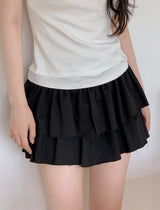 #ハノレイヤードリブ半袖Tシャツ + ローズタイセット (3color)