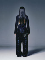 EYELET KNOT SHIRTS (BLACK)