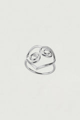 [925SILVER] フローラインハートダイアリーリング