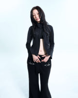 ラッフル2WAYジップアップ - Black