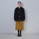 Black Corduroy Double Button Jacket