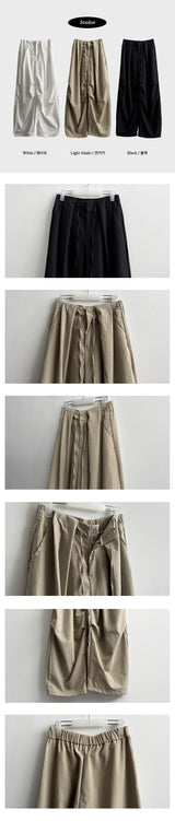 fodi waist banding ピンタックワイドパンツ