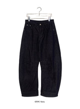 Creamb Cut Pintuck Denim Wide Pants