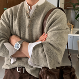  Beleries Simple Henry Neck Overfit Knit