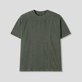 Crop Panel ピグメントハーフTシャツ (4color) (No.974)