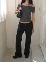 Milly boots cut pants [Black]