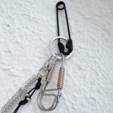 Wire Form Fishbone Charm Keychain