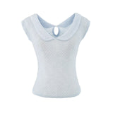 Luelle Eyelet Collar Knit