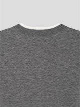 レイヤード ヘンリーネック マッスルフィット ショートスリーブ ニット